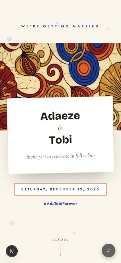 Ankara invitation design