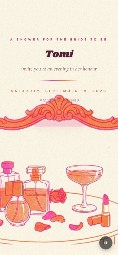 Blush digital invitation design