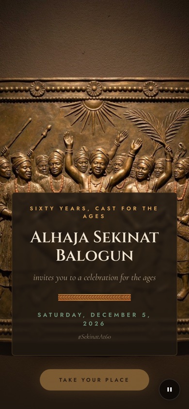 Bronze invitation design