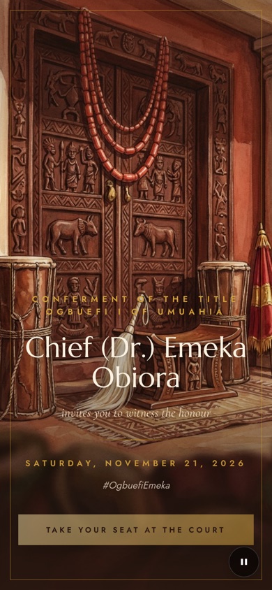 Chieftaincy invitation design