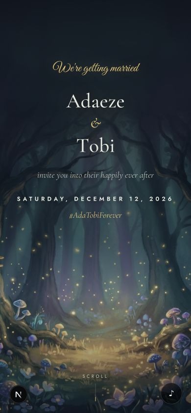 Enchanted invitation design