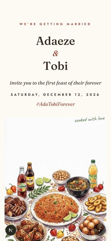 Feast invitation design