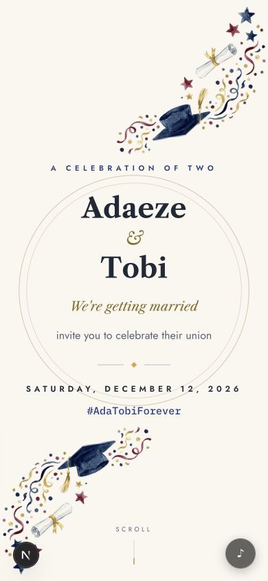 Graduate invitation design