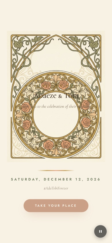 Halo digital invitation design