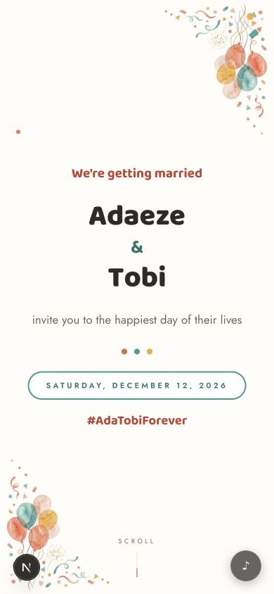 Jubilee invitation design