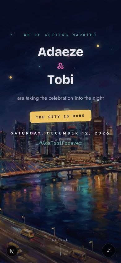 Lagos Nights digital invitation design