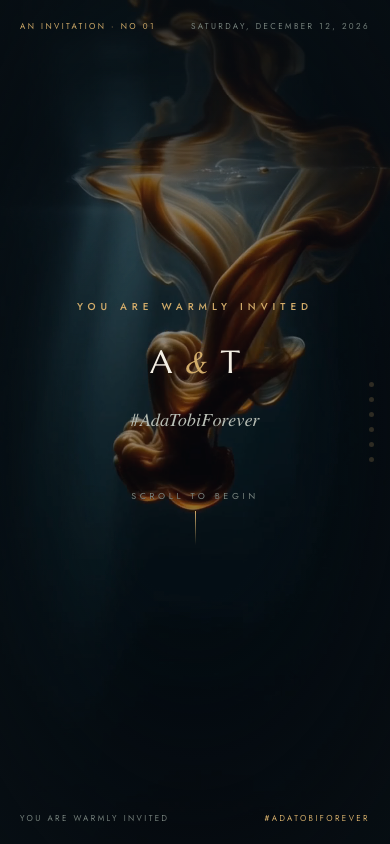 Lumiere digital invite template preview