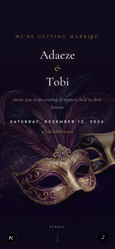 Masquerade invitation design