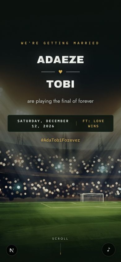 Matchday digital invitation design