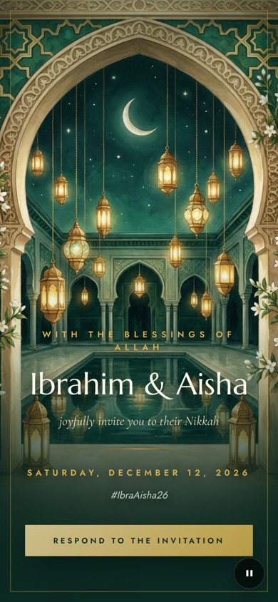 Nikkah invitation design
