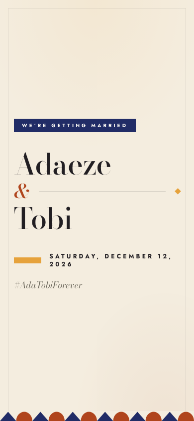 Owambe digital invite template preview