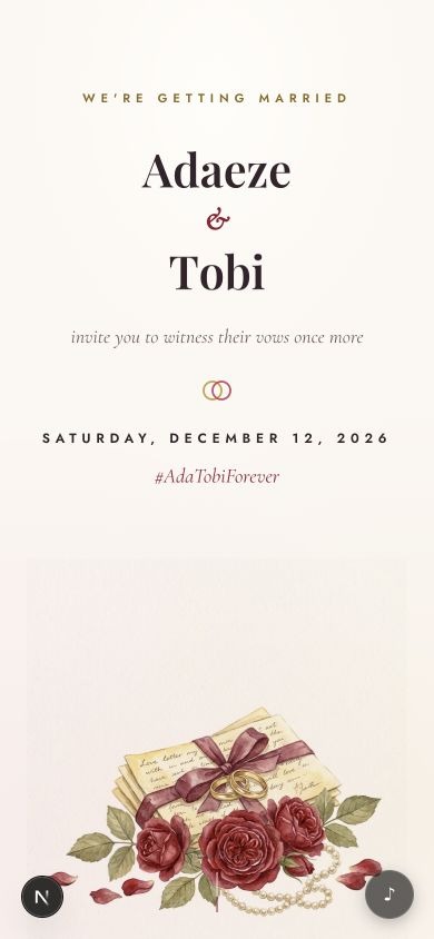 Ruby digital invitation design