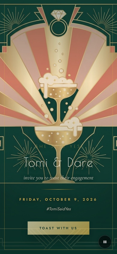 Said Yes digital invitation design
