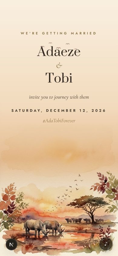 Savanna invitation design