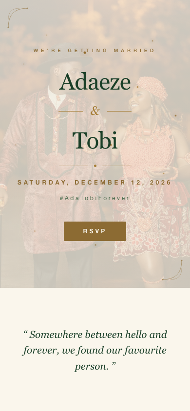 Heritage digital invitation design