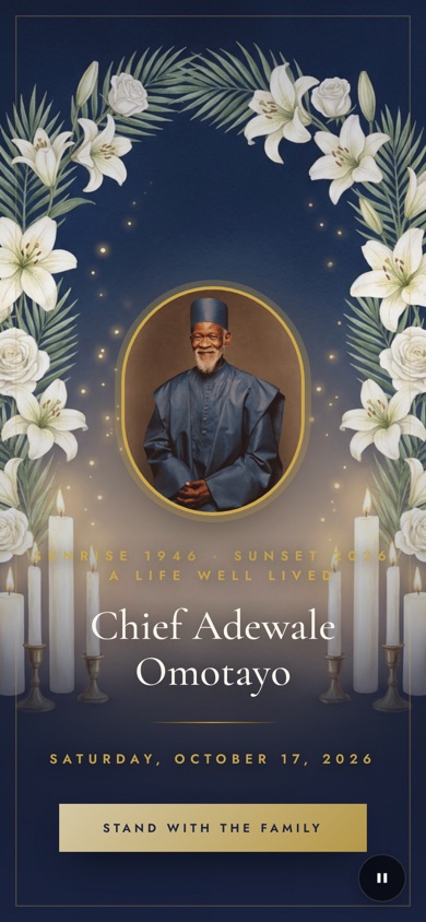 Tribute invitation design
