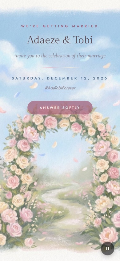 Veil digital invitation design