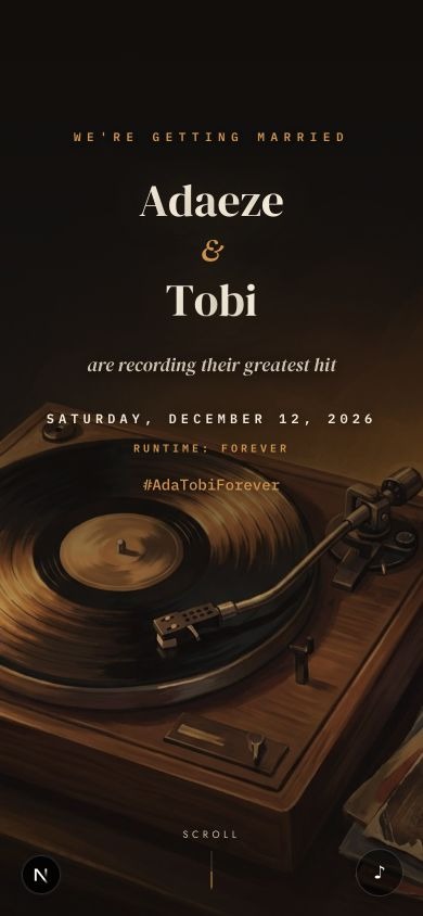 Vinyl invitation design